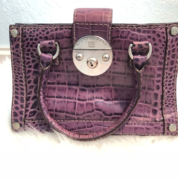 Michael Kors Handbags - Michael Kors | Vintage Croc Purple Mini Bag
